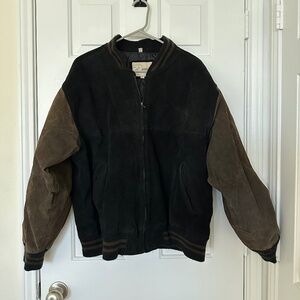 Vintage Haband Suede Leather Bomber Jacket - Men's Large